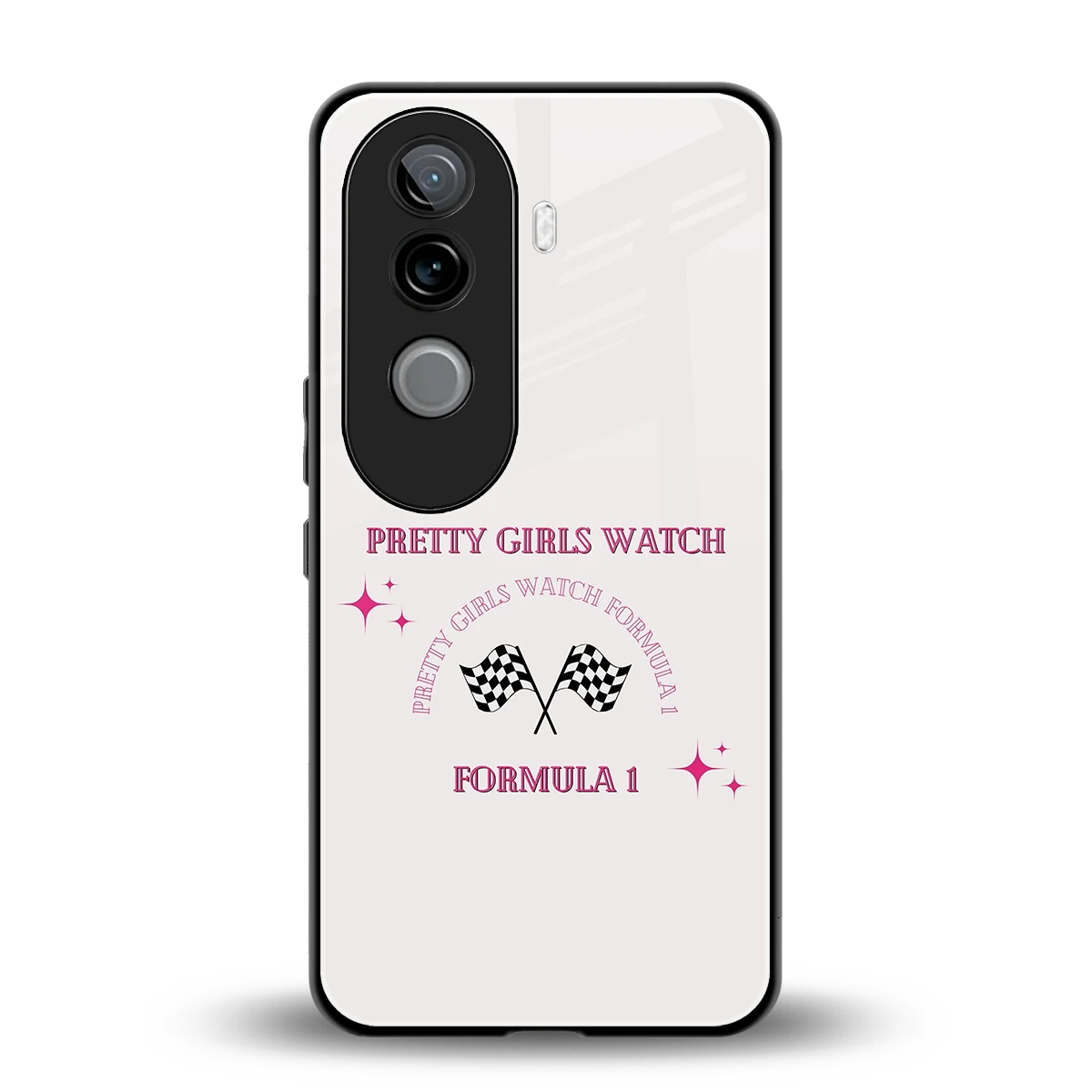 Racing Babe back phone cover | glass case for vivo v40e