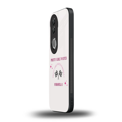 Racing Babe vivo v50 mobile cover | shockproof glass phone case