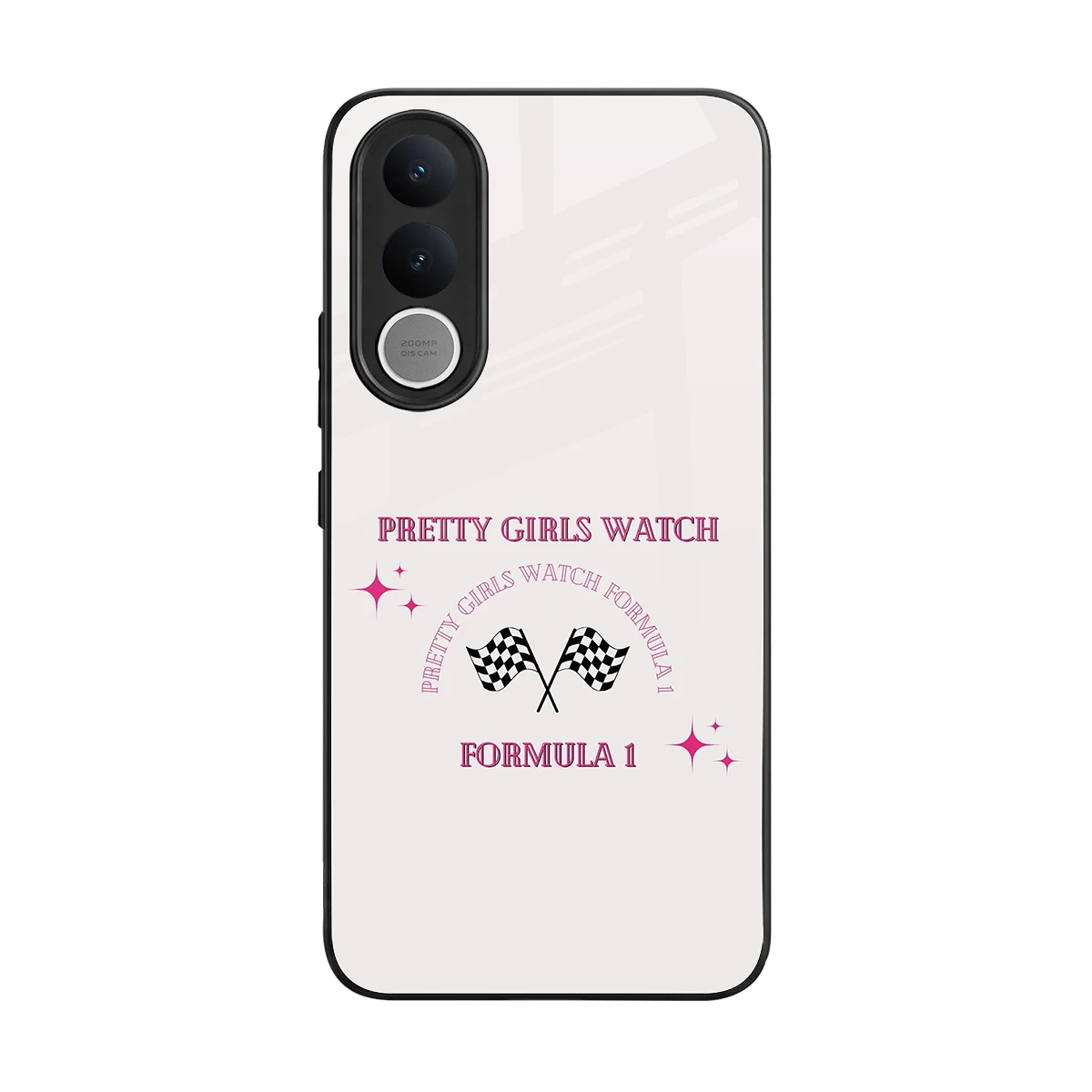 Racing Babe back phone cover | glass case for vivo v70 fe