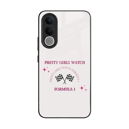 Racing Babe back phone cover | glass case for vivo v70 fe