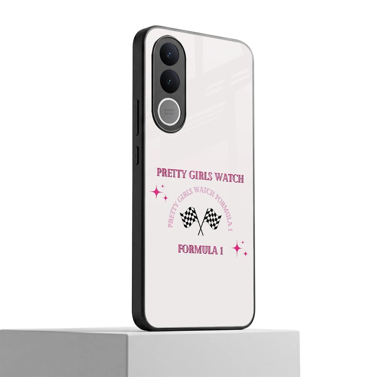 Racing Babe vivo v70 fe mobile cover | shockproof glass phone case