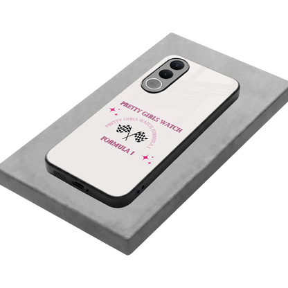 Racing Babe stylish phone case for vivo v70 fe | glossy glass and slim fit