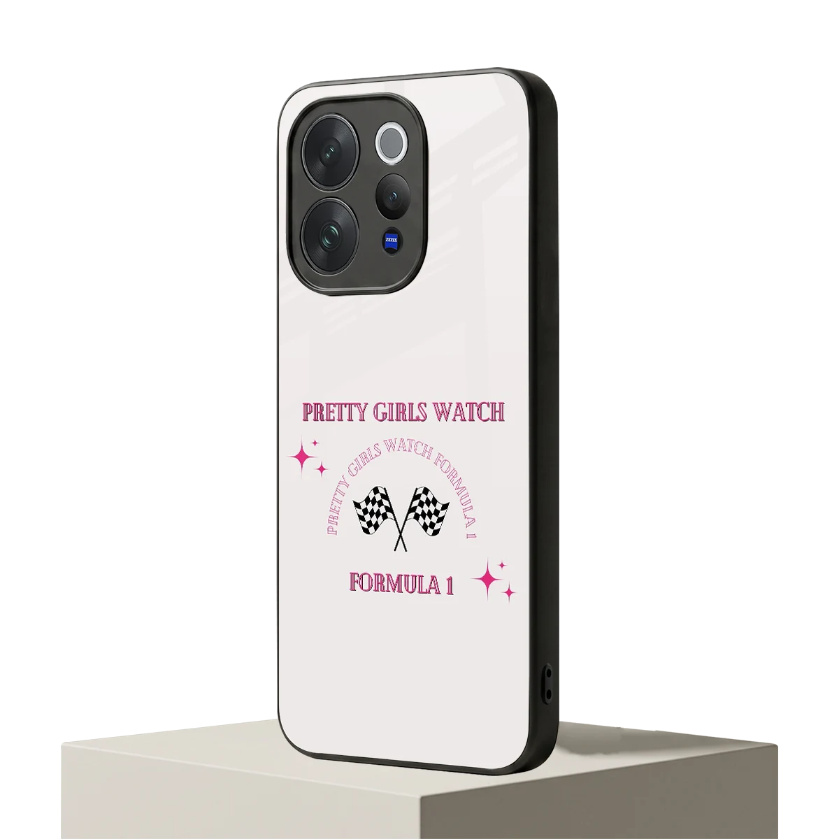 Racing Babe vivo v70 mobile cover | shockproof glass phone case