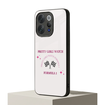 Racing Babe vivo v70 mobile cover | shockproof glass phone case