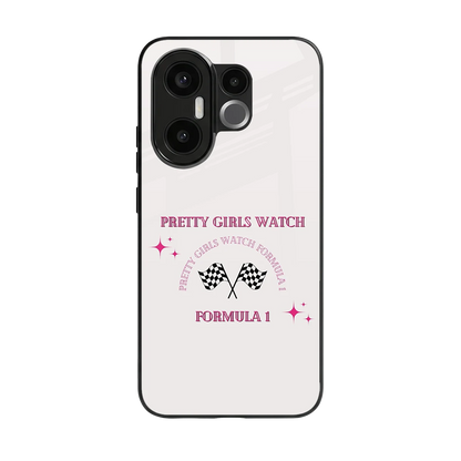 Racing Babe back phone cover | glass case for vivo x200 fe