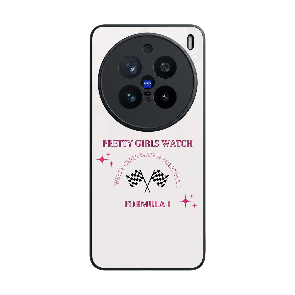 Racing Babe back phone cover | glass case for vivo x200 pro