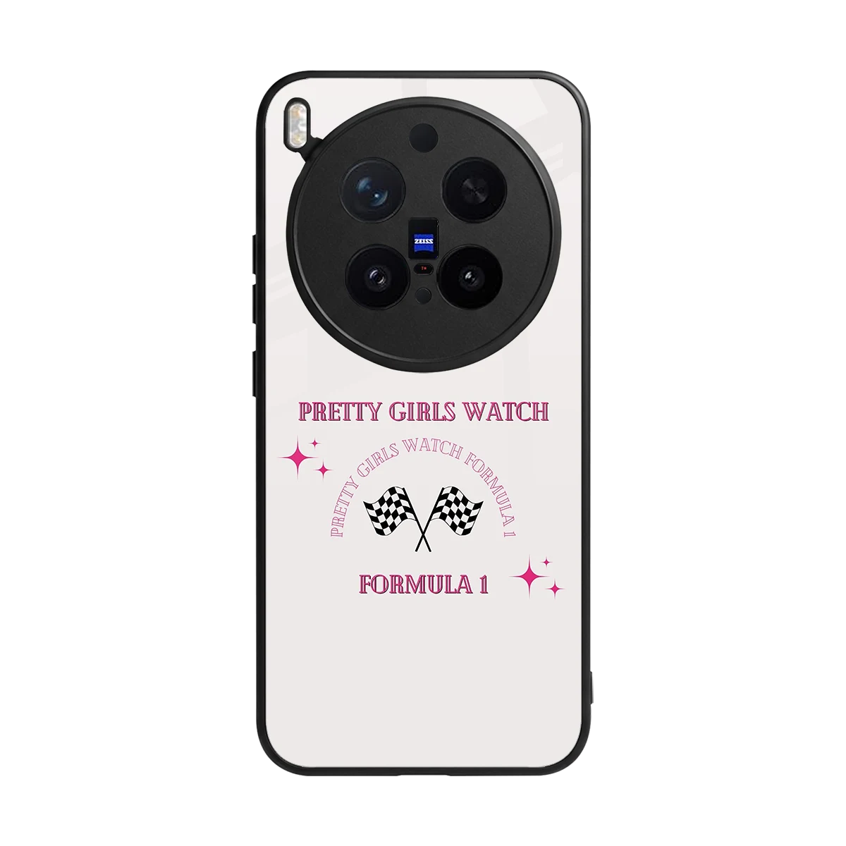 Racing Babe back phone cover | glass case for vivo x300 pro