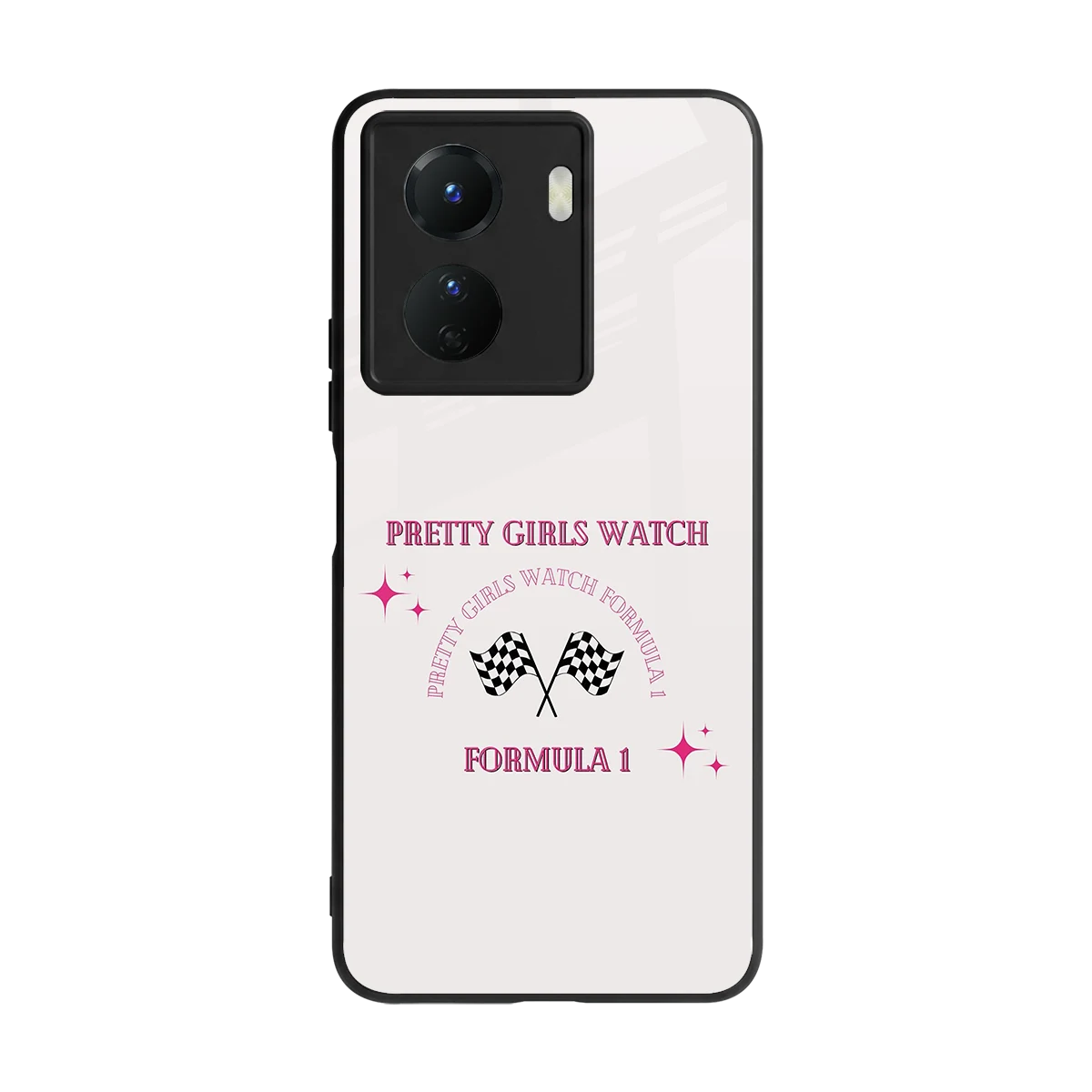 Racing Babe back phone cover | glass case for vivo y16