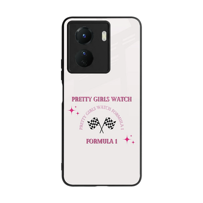 Racing Babe back phone cover | glass case for vivo y16