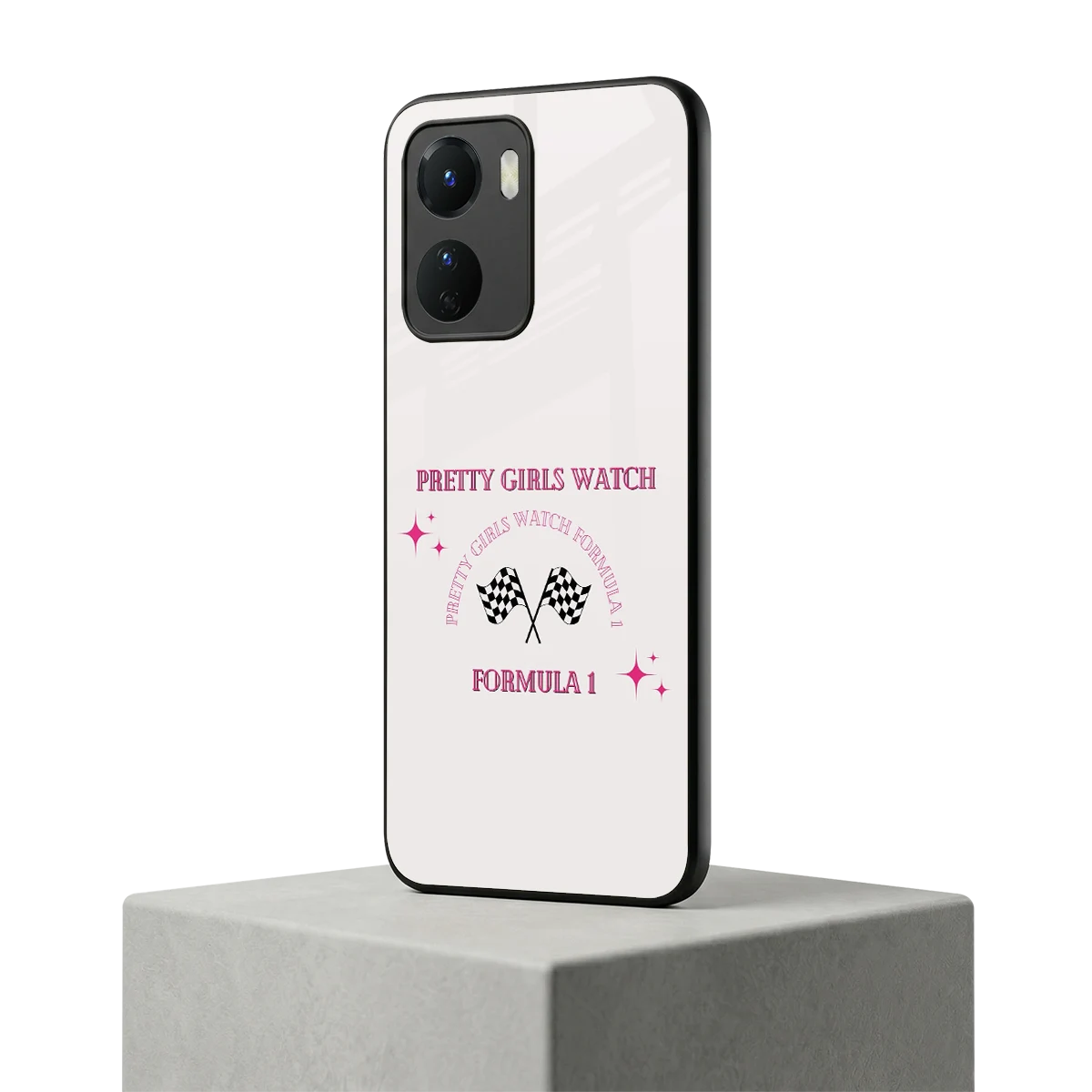 Racing Babe vivo y16 mobile cover | shockproof glass phone case