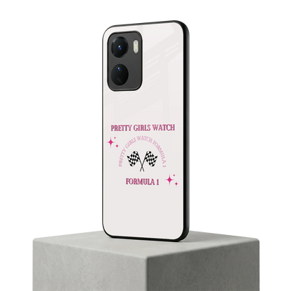Racing Babe vivo y16 mobile cover | shockproof glass phone case