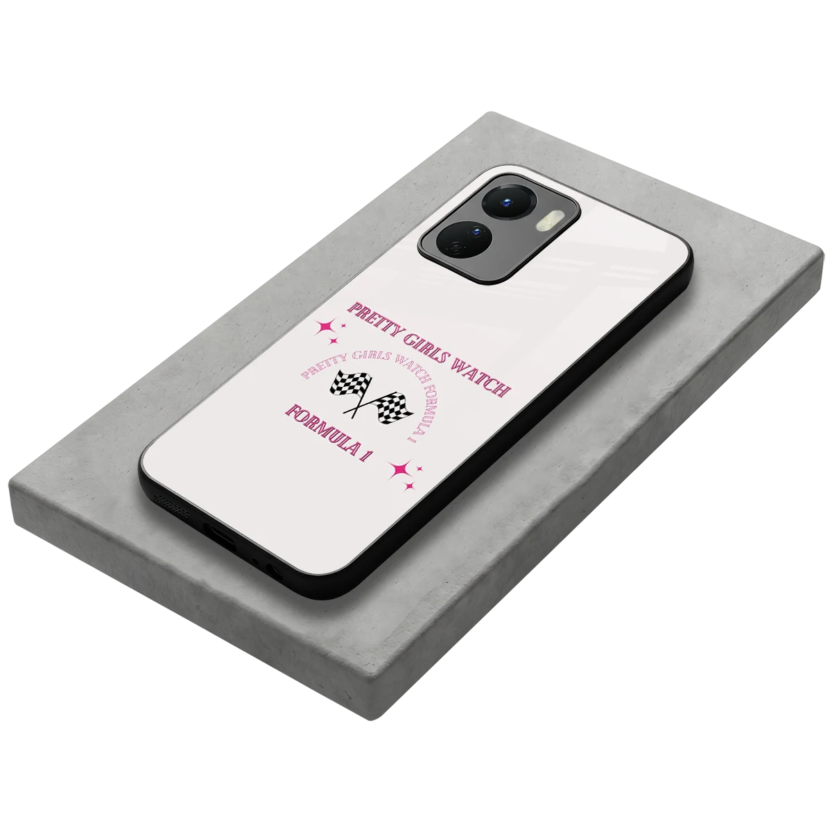Racing Babe stylish phone case for vivo y16 | glossy glass and slim fit