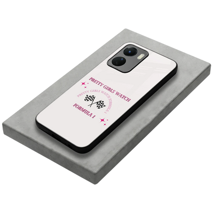 Racing Babe stylish phone case for vivo y16 | glossy glass and slim fit