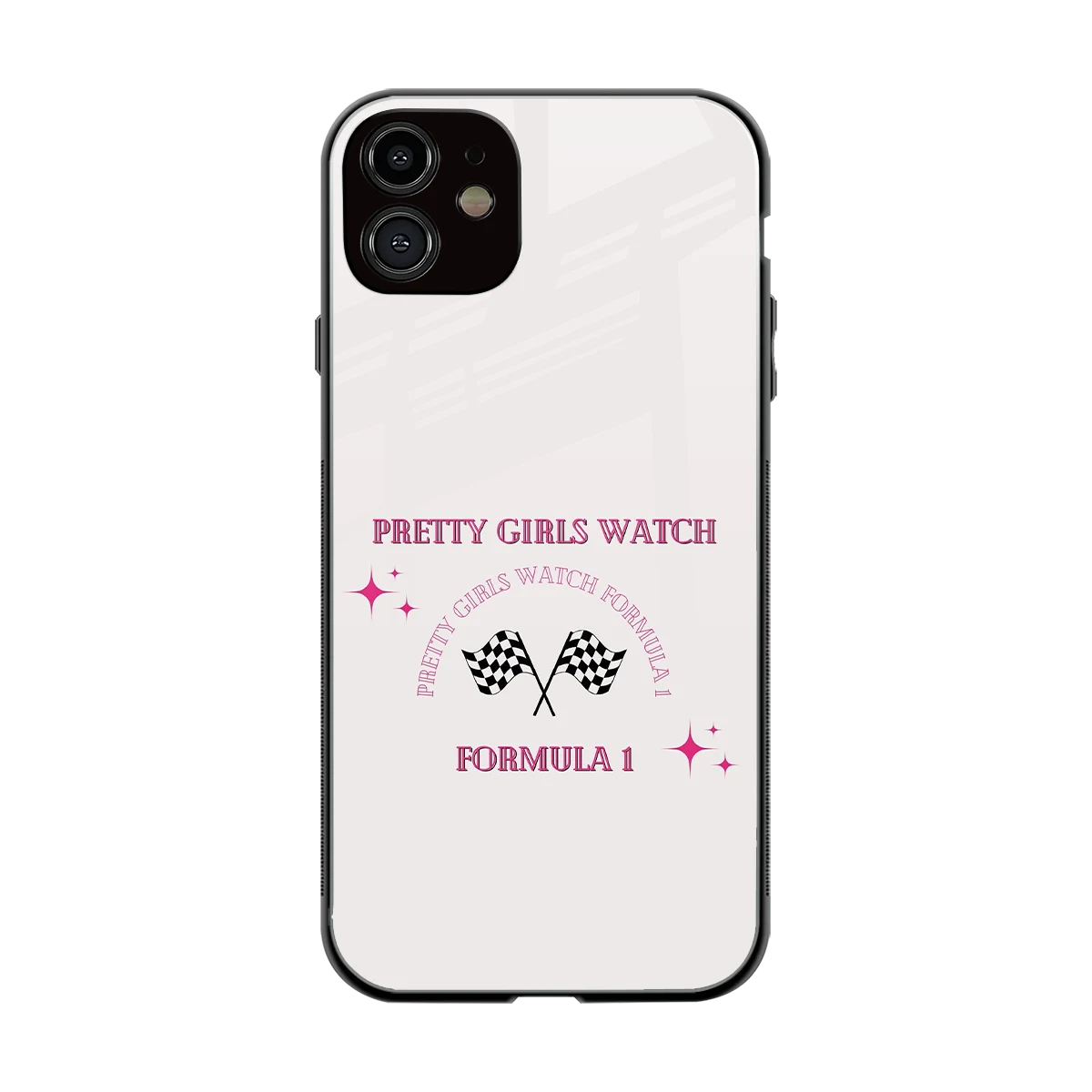 Racing Babe back phone cover | glass case for iphone 12