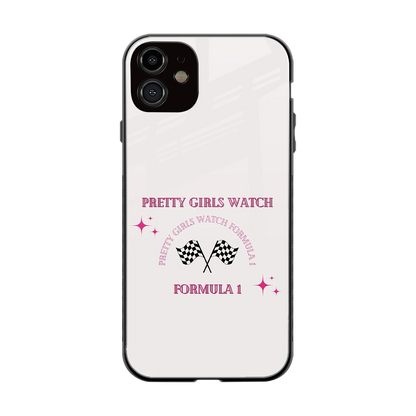 Racing Babe back phone cover | glass case for iphone 12