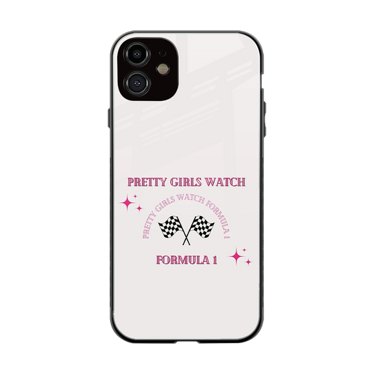 Racing Babe back phone cover | glass case for iphone 12