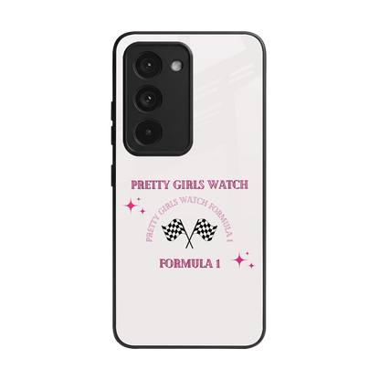 Racing Babe back phone cover | glass case for redmi 15 5g