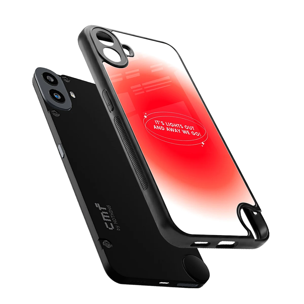 Racing Spirit sleek cmf nothing phone 1 cover with tempered glass back and TPU edges