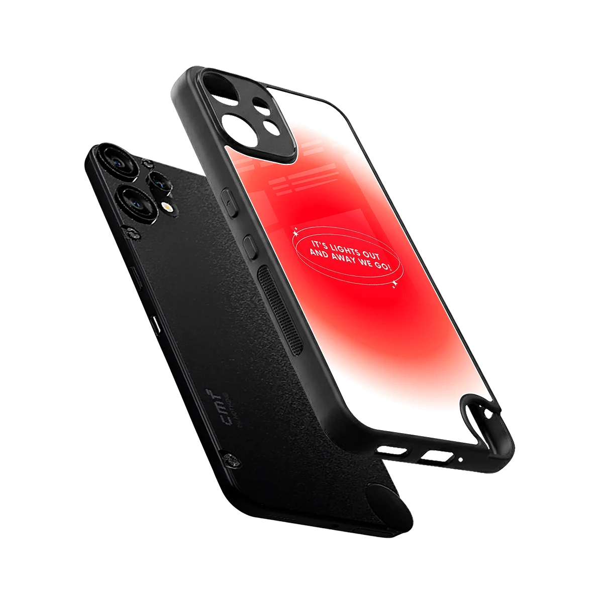 Racing Spirit sleek cmf nothing phone 2 pro cover with tempered glass back and TPU edges