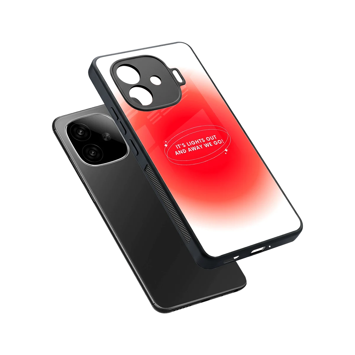 Racing Spirit sleek iqoo neo 10r 5g cover with tempered glass back and TPU edges