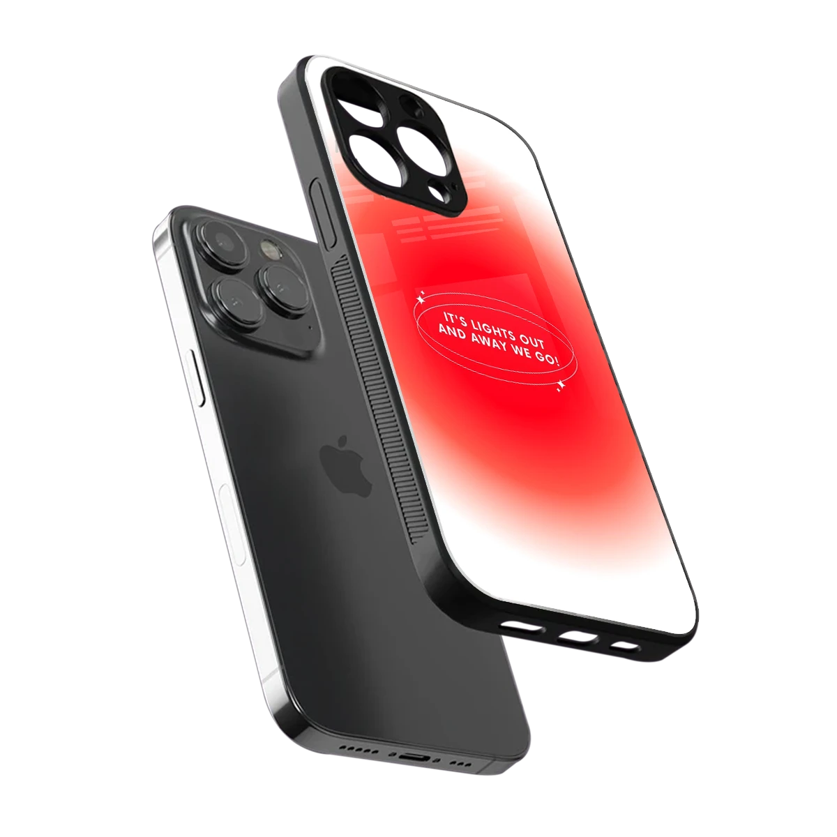 Racing Spirit sleek iphone 13 pro cover with tempered glass back and TPU edges