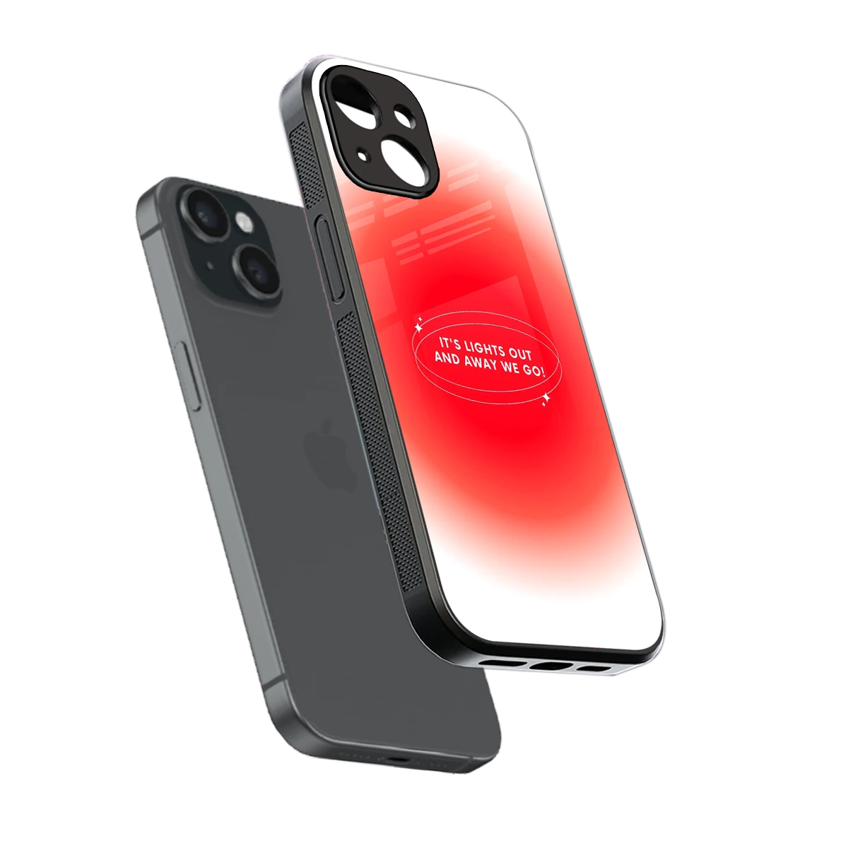 Racing Spirit sleek iphone 15 cover with tempered glass back and TPU edges