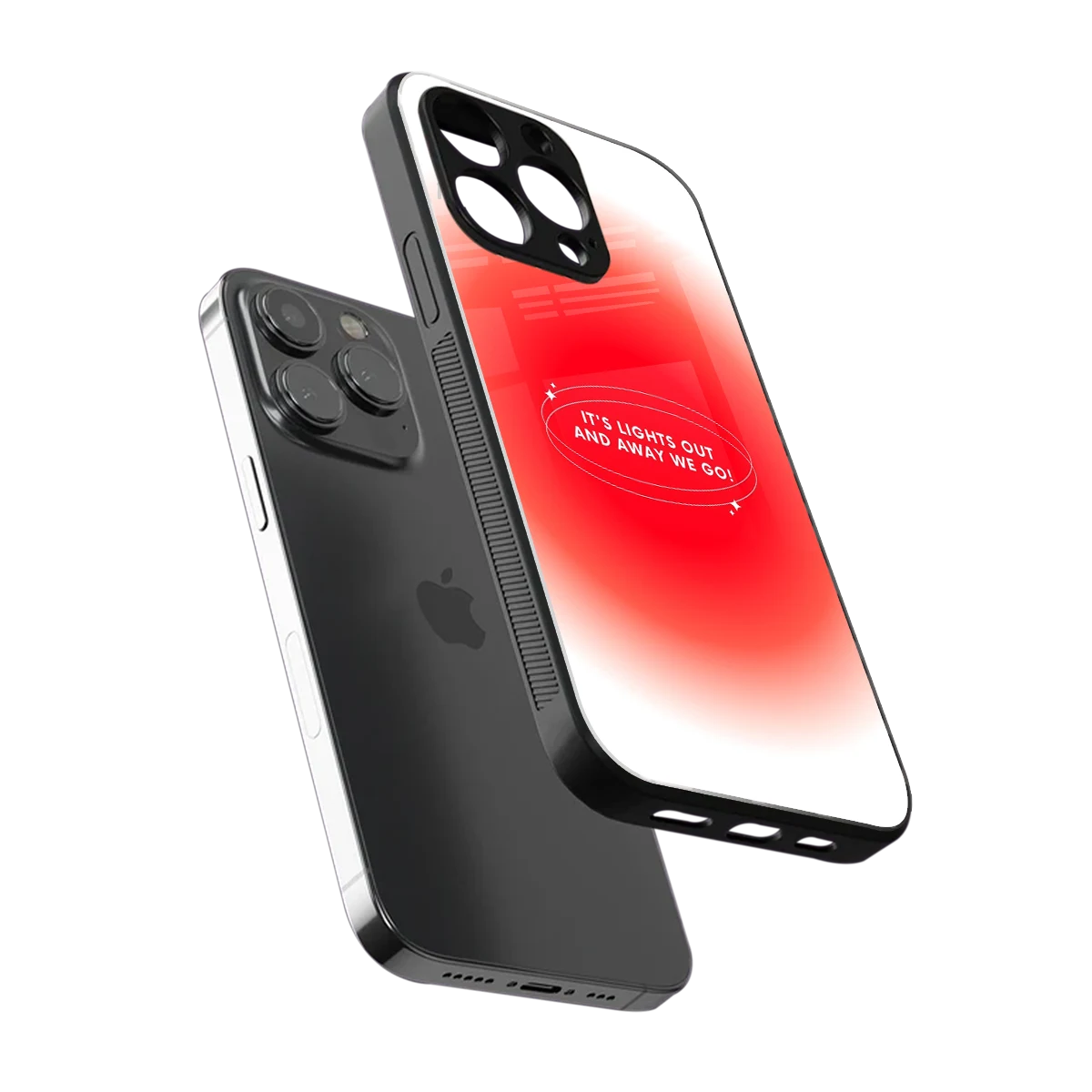 Racing Spirit sleek iphone 16 pro max cover with tempered glass back and TPU edges