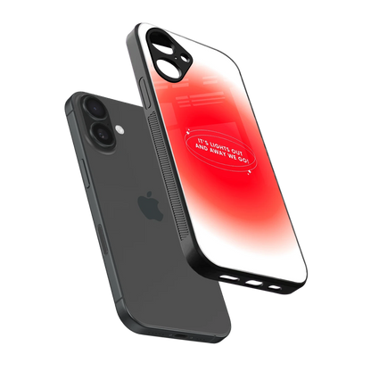 Racing Spirit sleek iPhone 16 cover with tempered glass back and TPU edges