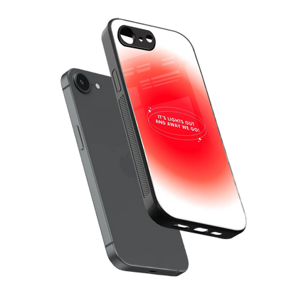 Racing Spirit sleek iphone 16e cover with tempered glass back and TPU edges