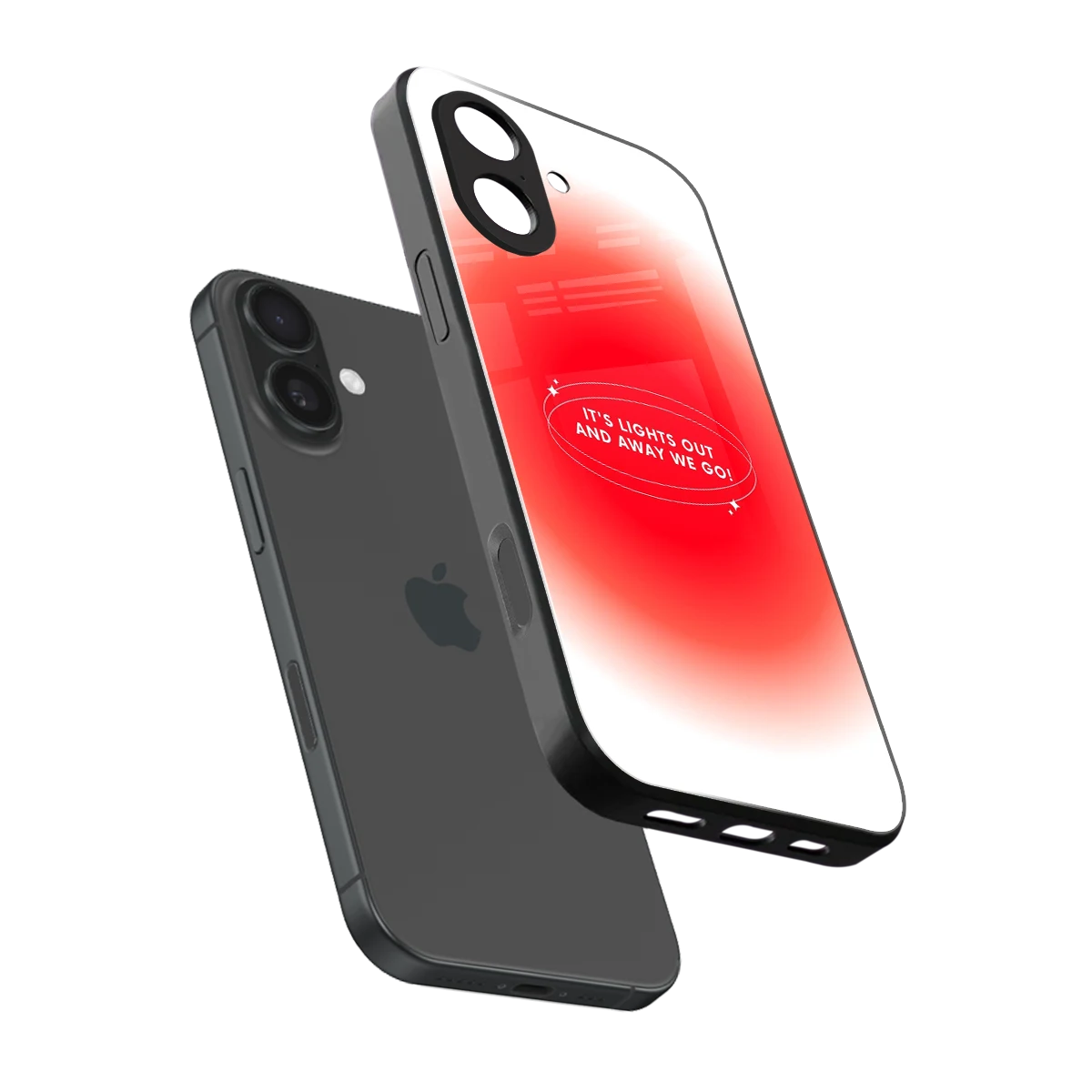 Racing Spirit sleek iphone 17 cover with tempered glass back and TPU edges