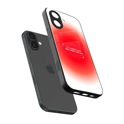 Racing Spirit sleek iphone 17 cover with tempered glass back and TPU edges