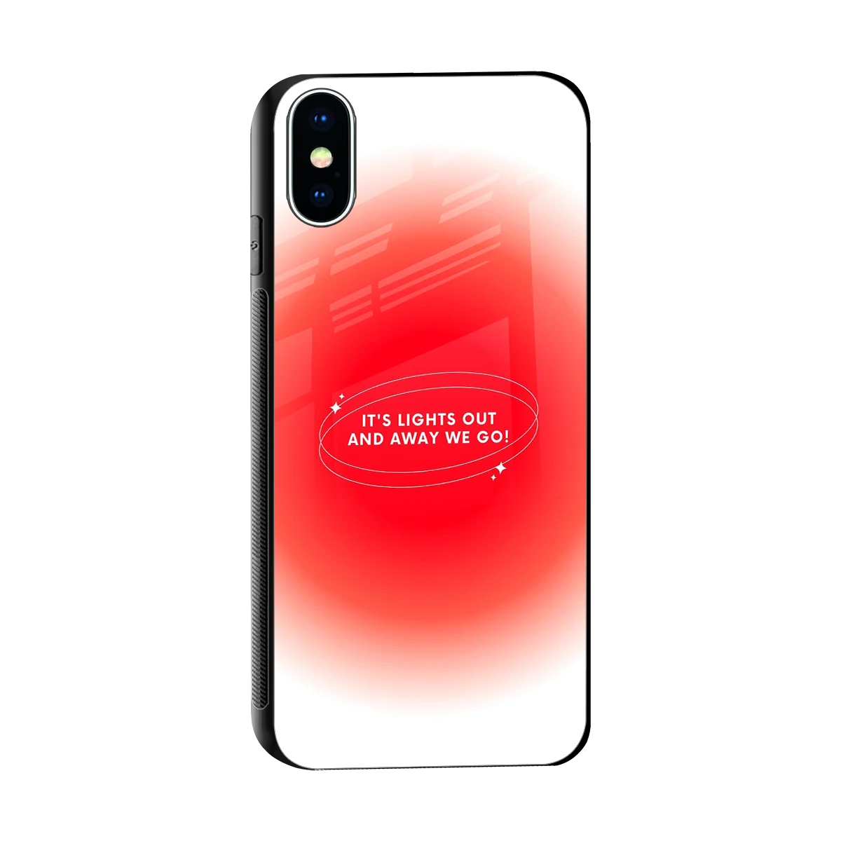Racing Spirit sleek iphone xs cover with tempered glass back and TPU edges