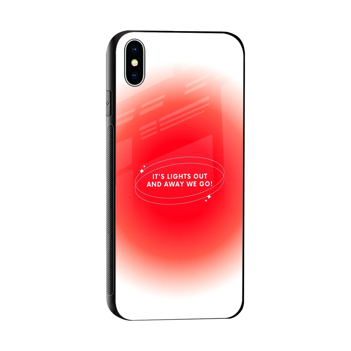 Racing Spirit sleek iphone xs max cover with tempered glass back and TPU edges