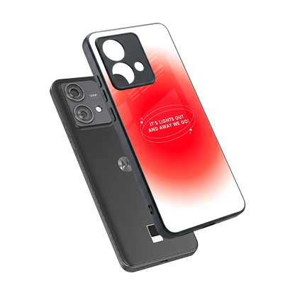 Racing Spirit sleek motorola edge 40 neo 5g cover with tempered glass back and TPU edges