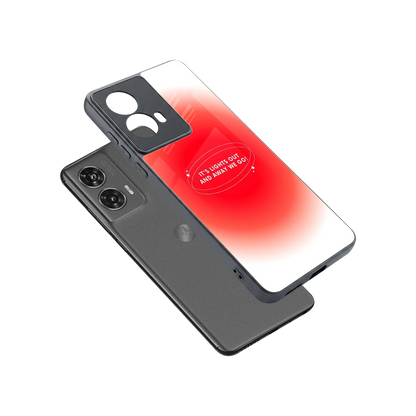 Racing Spirit sleek motorola edge 50 fusion cover with tempered glass back and TPU edges