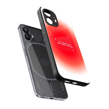 Racing Spirit sleek nothing phone 2 cover with tempered glass back and TPU edges