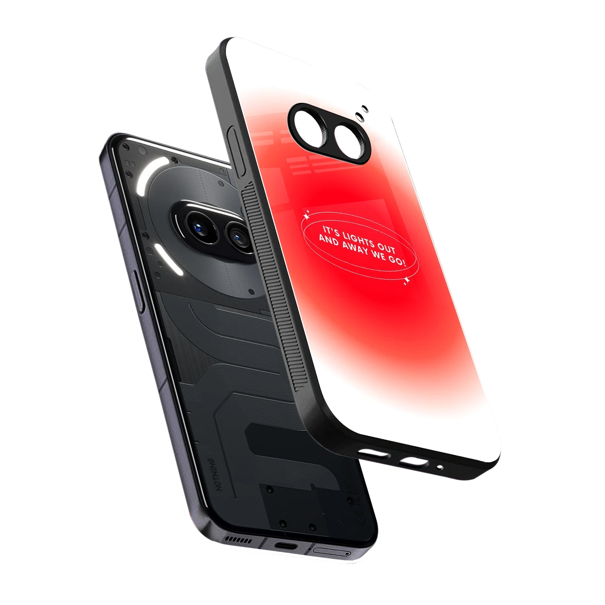 Racing Spirit sleek nothing phone 2a cover with tempered glass back and TPU edges