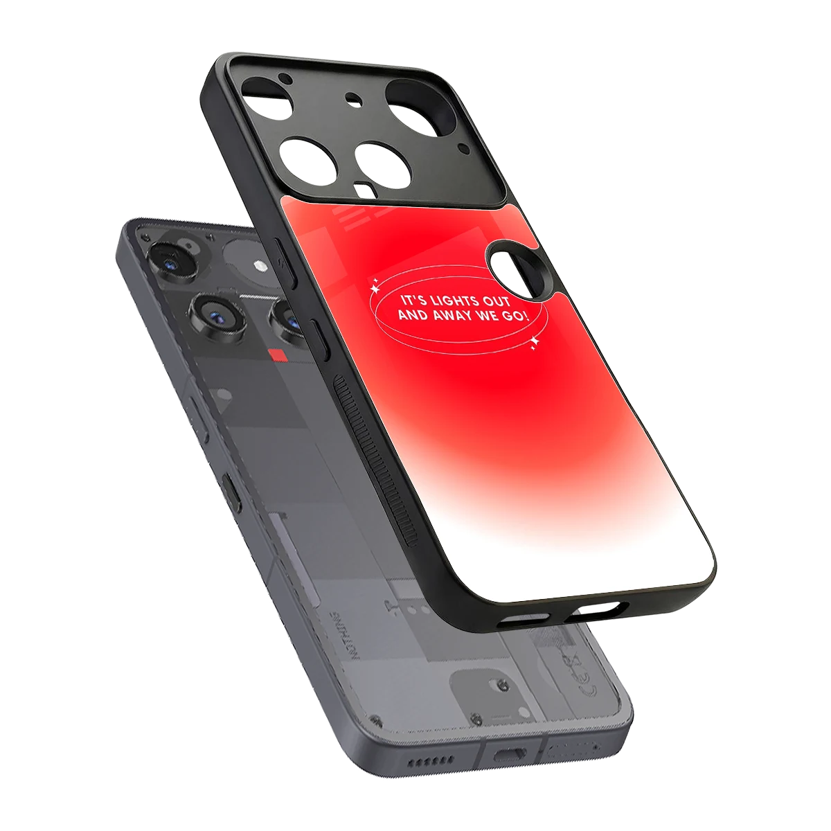 Racing Spirit sleek nothing phone 3 cover with tempered glass back and TPU edges