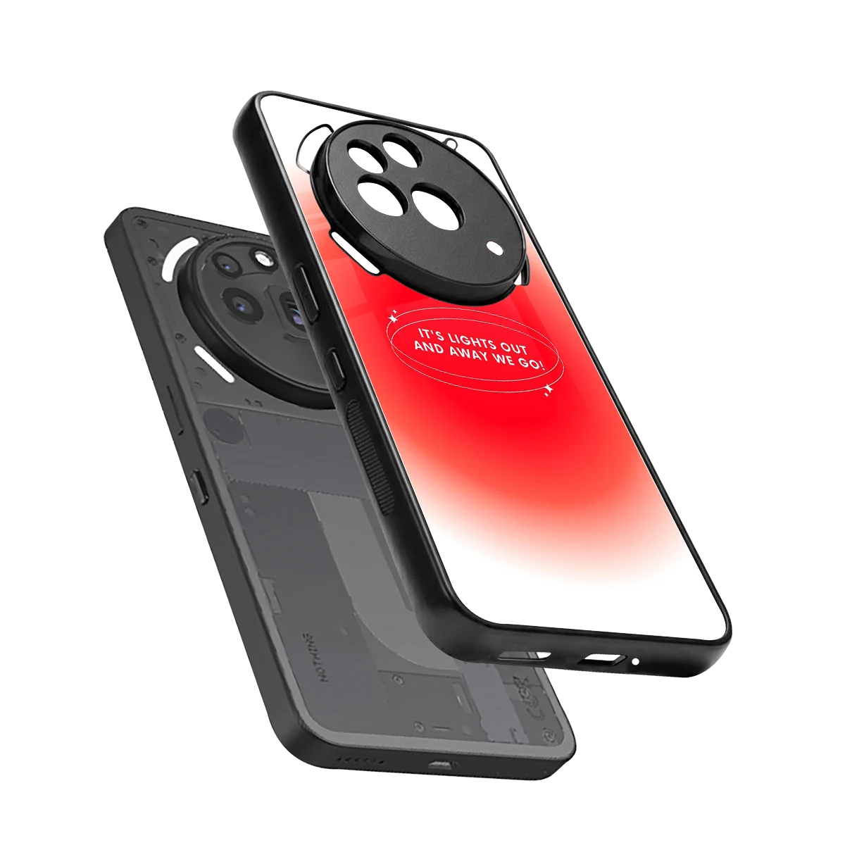 Racing Spirit sleek nothing phone 3a pro cover with tempered glass back and TPU edges