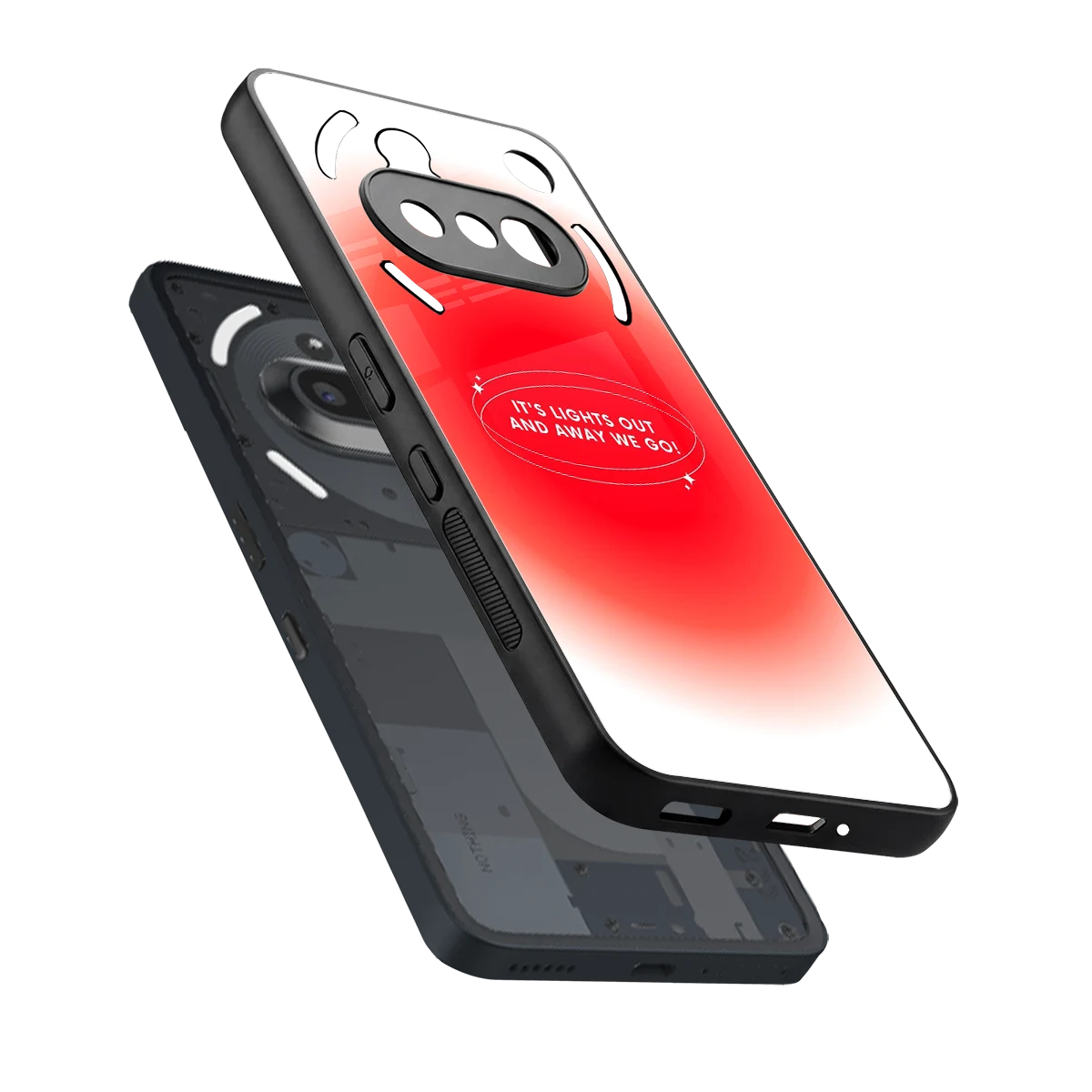 Racing Spirit sleek nothing phone 3a cover with tempered glass back and TPU edges