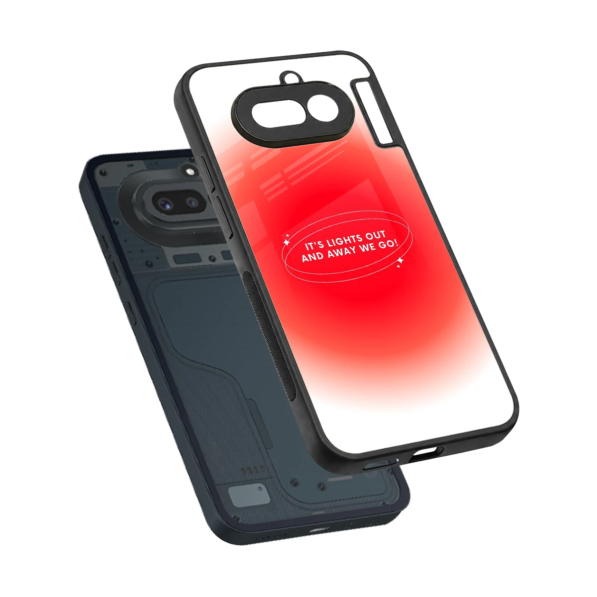 Racing Spirit sleek nothing phone 4a cover with tempered glass back and TPU edges