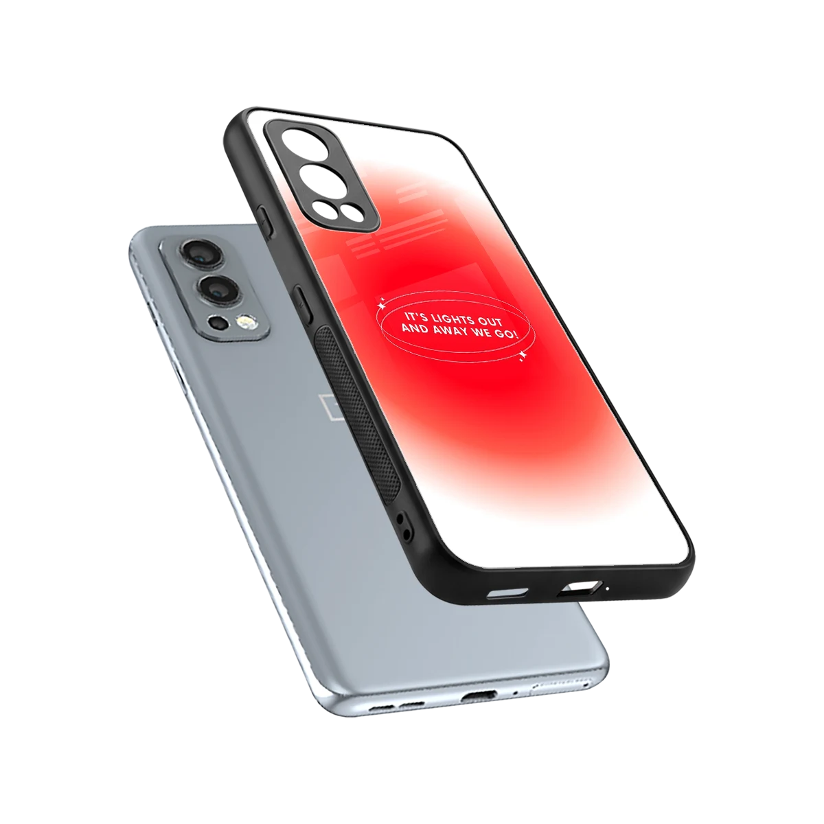 Racing Spirit sleek oneplus nord 2 cover with tempered glass back and TPU edges