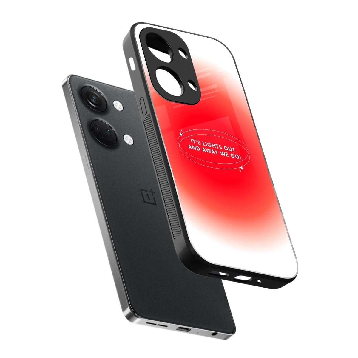 Racing Spirit sleek oneplus nord 3 cover with tempered glass back and TPU edges