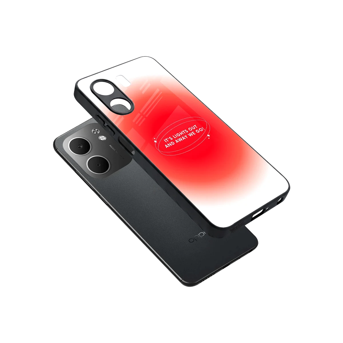 Racing Spirit sleek oppo a5x 5g cover with tempered glass back and TPU edges