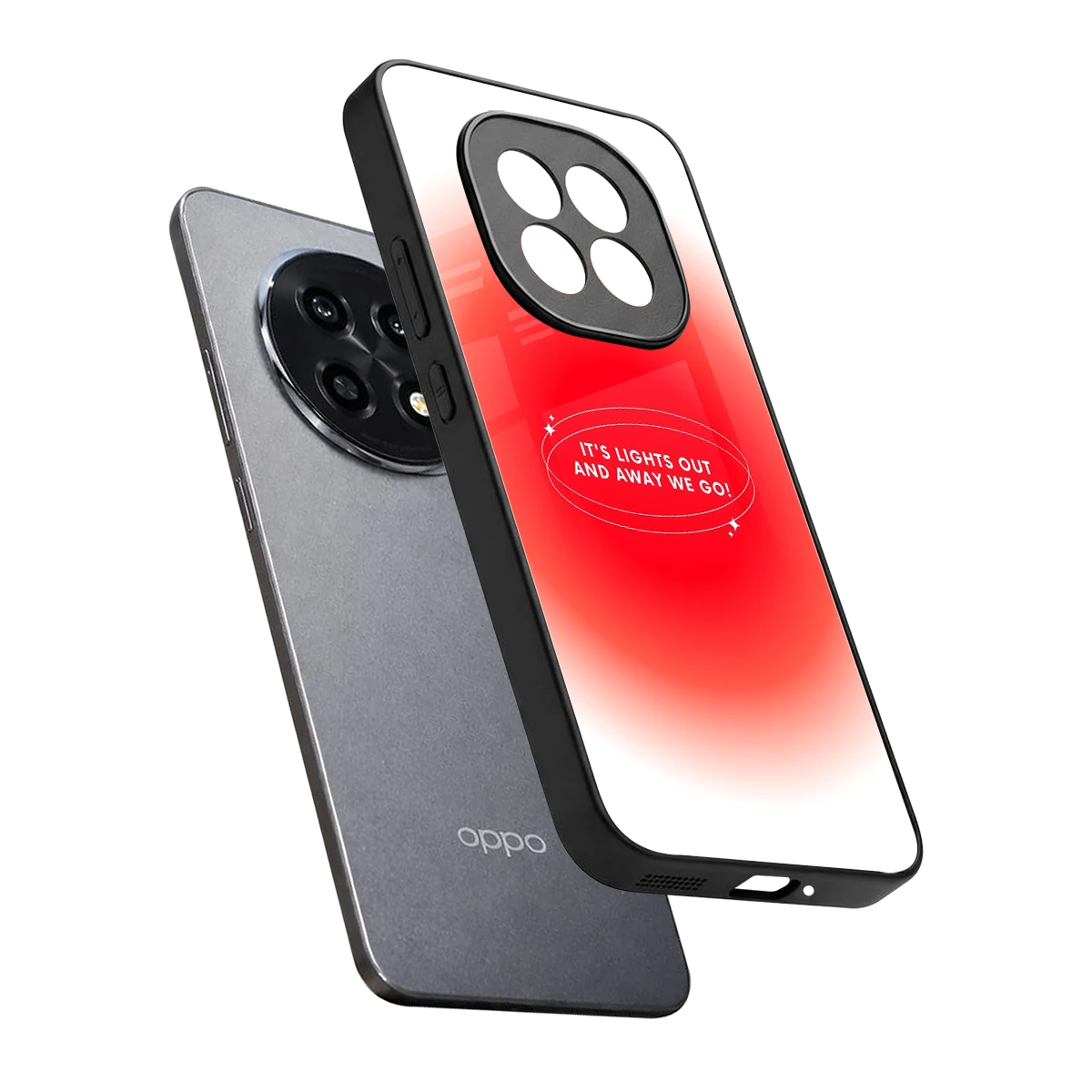 Racing Spirit sleek oppo f29 pro 5g cover with tempered glass back and TPU edges