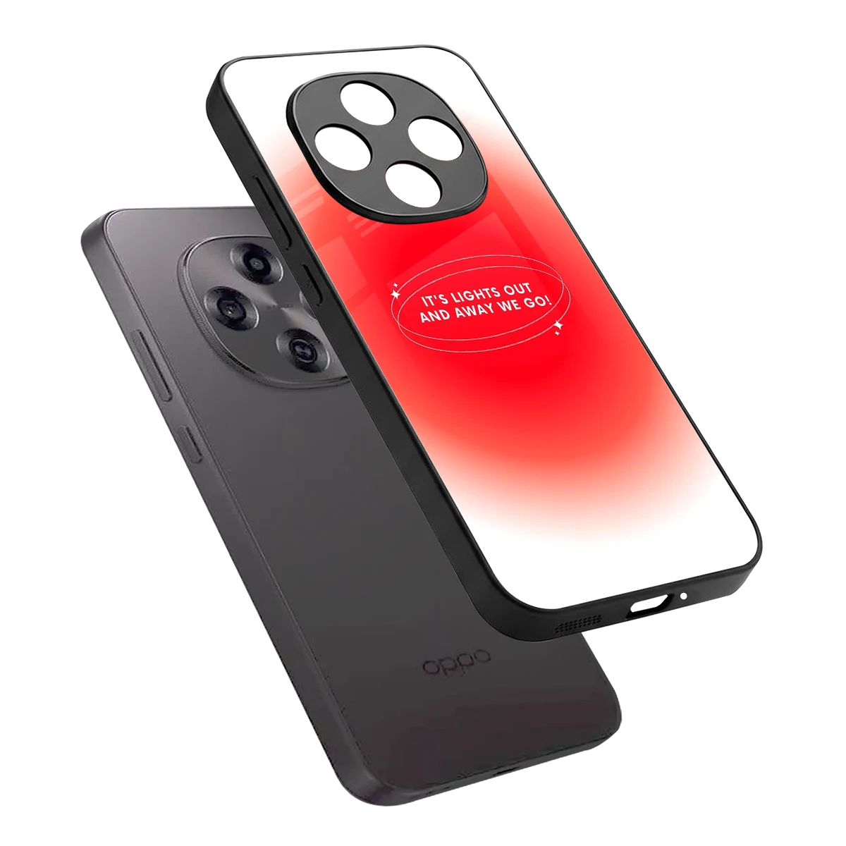 Racing Spirit sleek oppo f31 pro 5g cover with tempered glass back and TPU edges