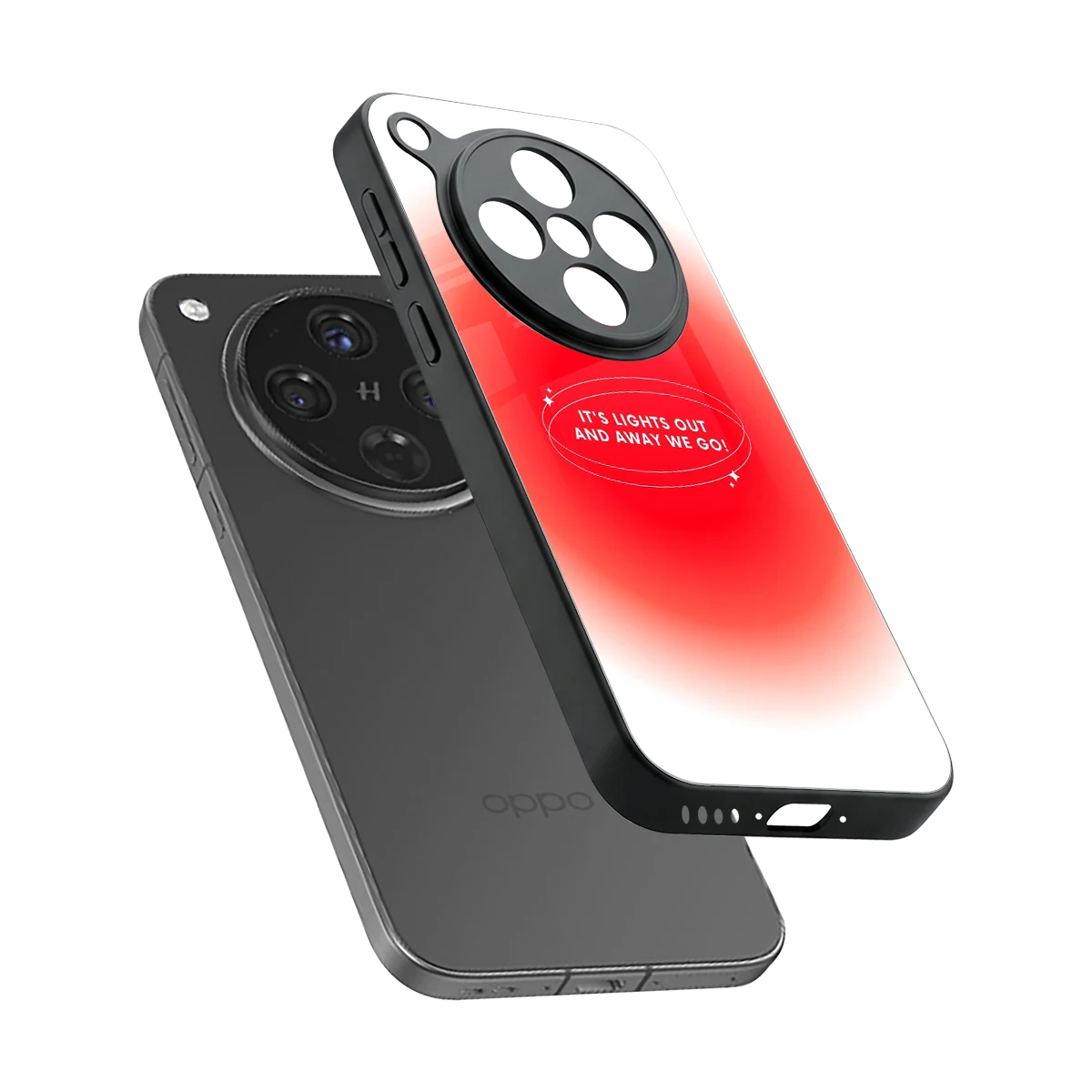 Racing Spirit sleek oppo find x8 cover with tempered glass back and TPU edges