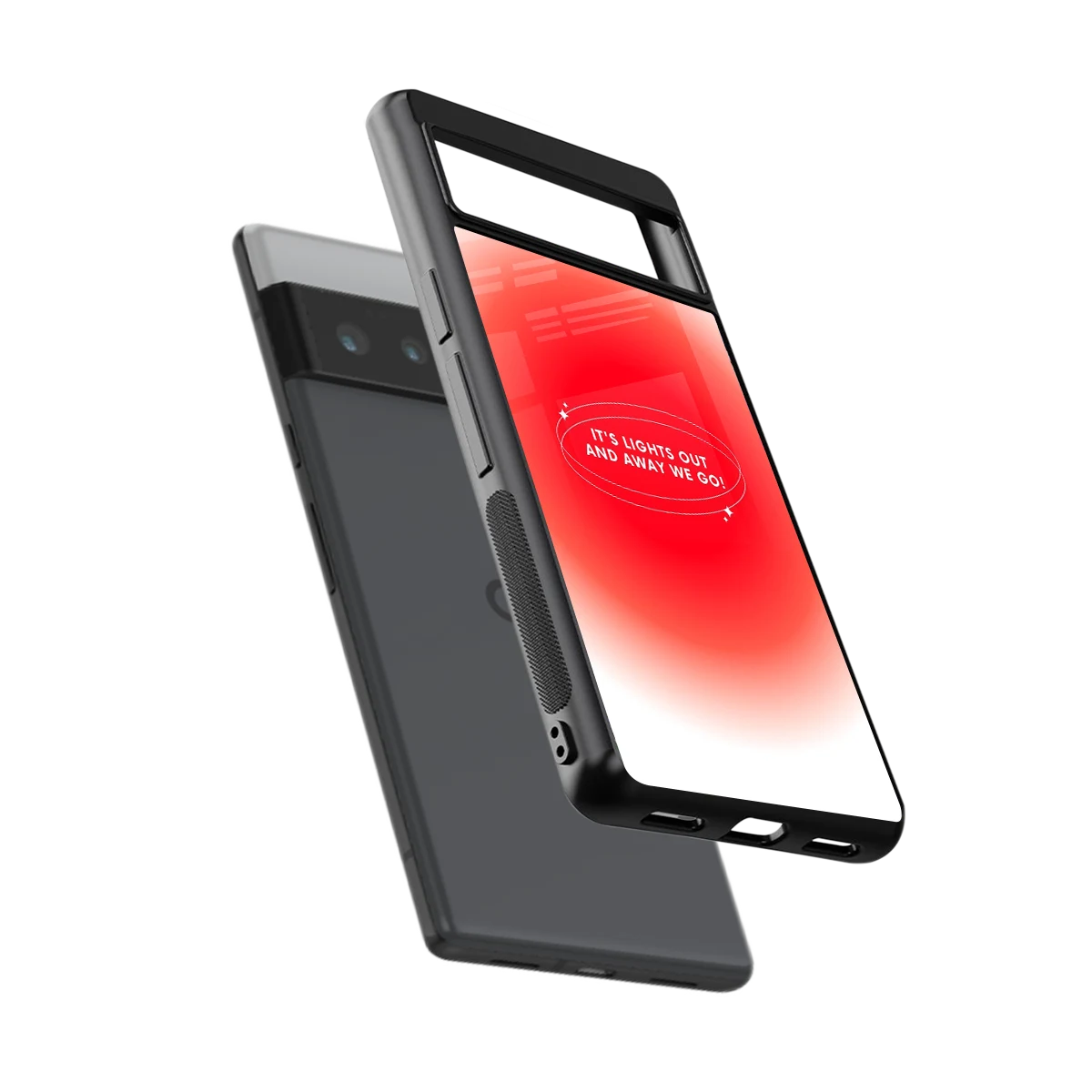 Racing Spirit sleek google pixel 6 pro cover with tempered glass back and TPU edges