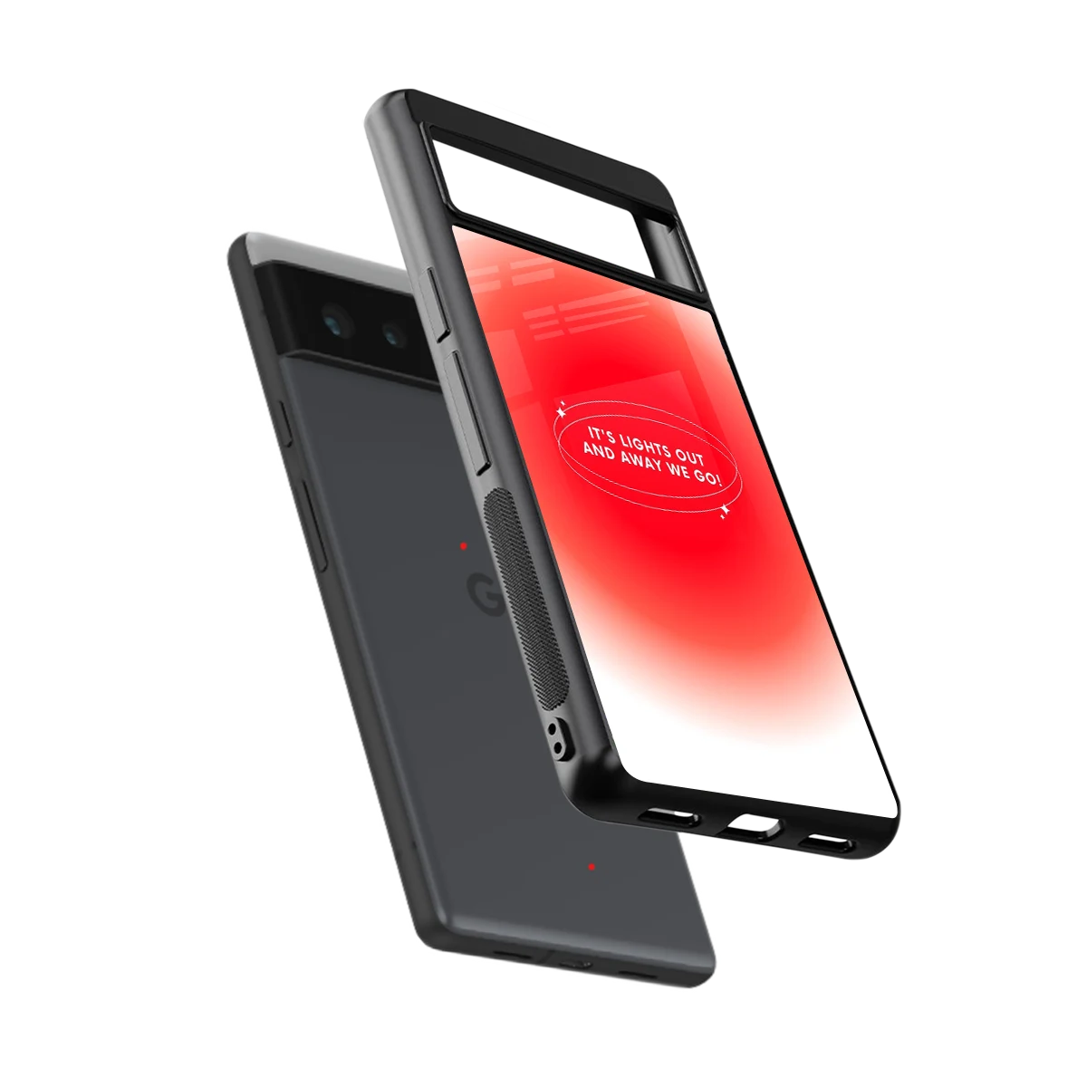 Racing Spirit sleek google pixel 6a cover with tempered glass back and TPU edges