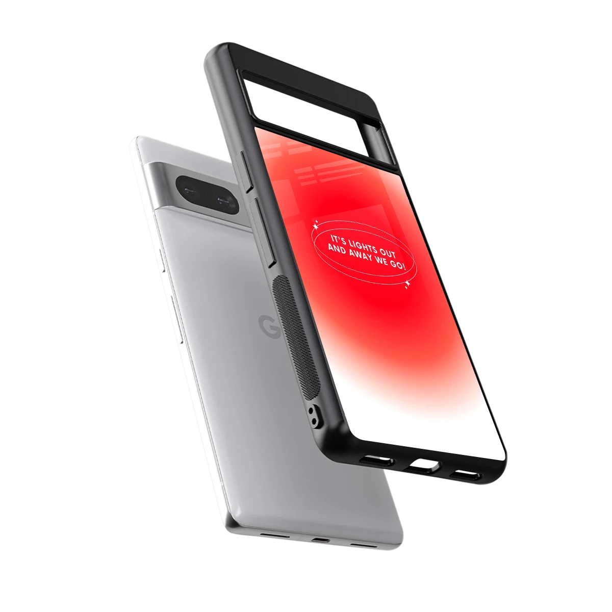 Racing Spirit sleek google pixel 7 cover with tempered glass back and TPU edges